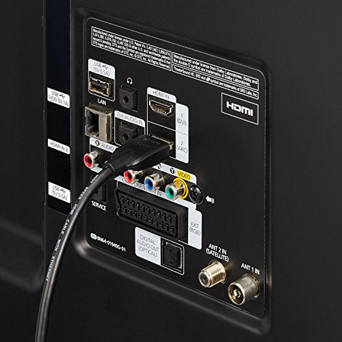 Amazon Basics HDMI Cable, 3-Pack, 10ft, 4K@60Hz, High-Speed 4K HDMI 2.0 Cord (18Gbps), 2160p, 48 bit, Compatible with TV/PS5/Xbox/Roku, Black