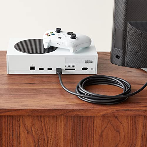 Amazon Basics HDMI Cable, 3-Pack, 10ft, 4K@60Hz, High-Speed 4K HDMI 2.0 Cord (18Gbps), 2160p, 48 bit, Compatible with TV/PS5/Xbox/Roku, Black