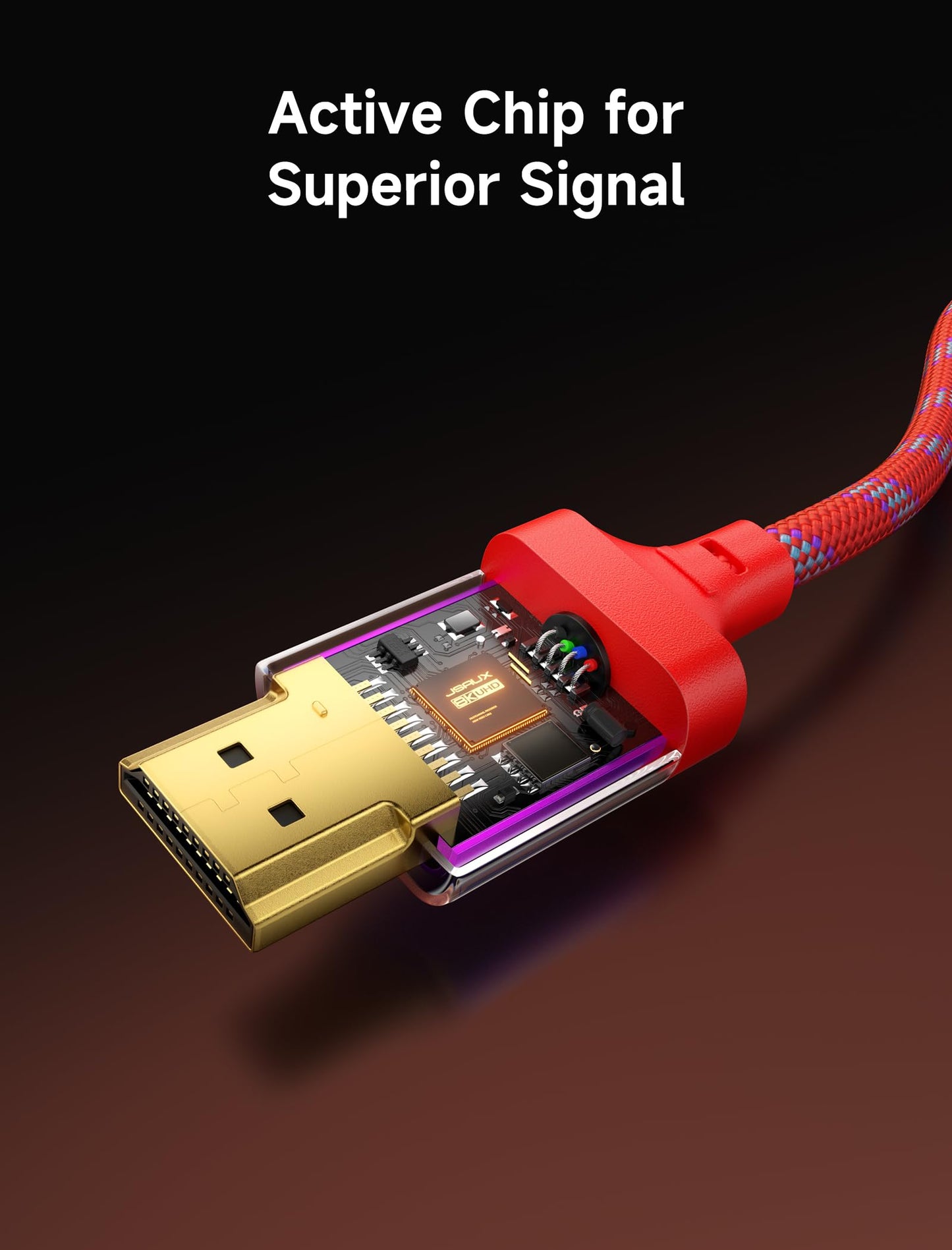 JSAUX HDMI Cables 2.1 10FT 2-Pack 48Gbps 8K@60Hz 4K Ultra High Speed Cords(7680x4320, 4K@120Hz) eARC HDR10 HDCP 2.2 & 2.3 3D, Compatible for PS5/PS4/X-Box/Roku TV/HDTV/Blu-ray/LG