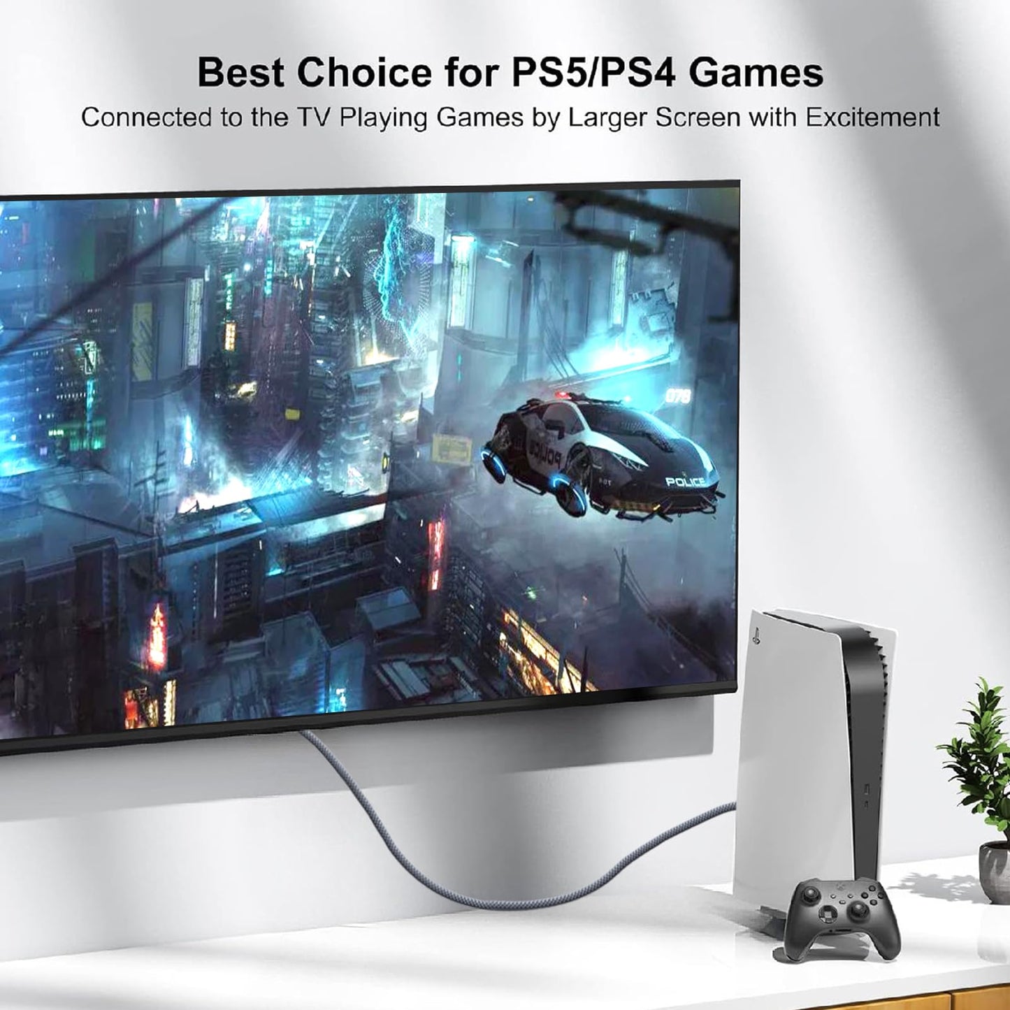 6.6FT HDMI Cable 5-Pack, Shielded 4K HDMI Cord, Gold-Plated HDMI to HDMI Cable 120Hz ARC&CL3 Rated, HDCP 2.2, 3D HDR| for Docking Station, PC,Monitor, Switch, Splitter, PS5, PS4, Xbox, TV, Soundbar