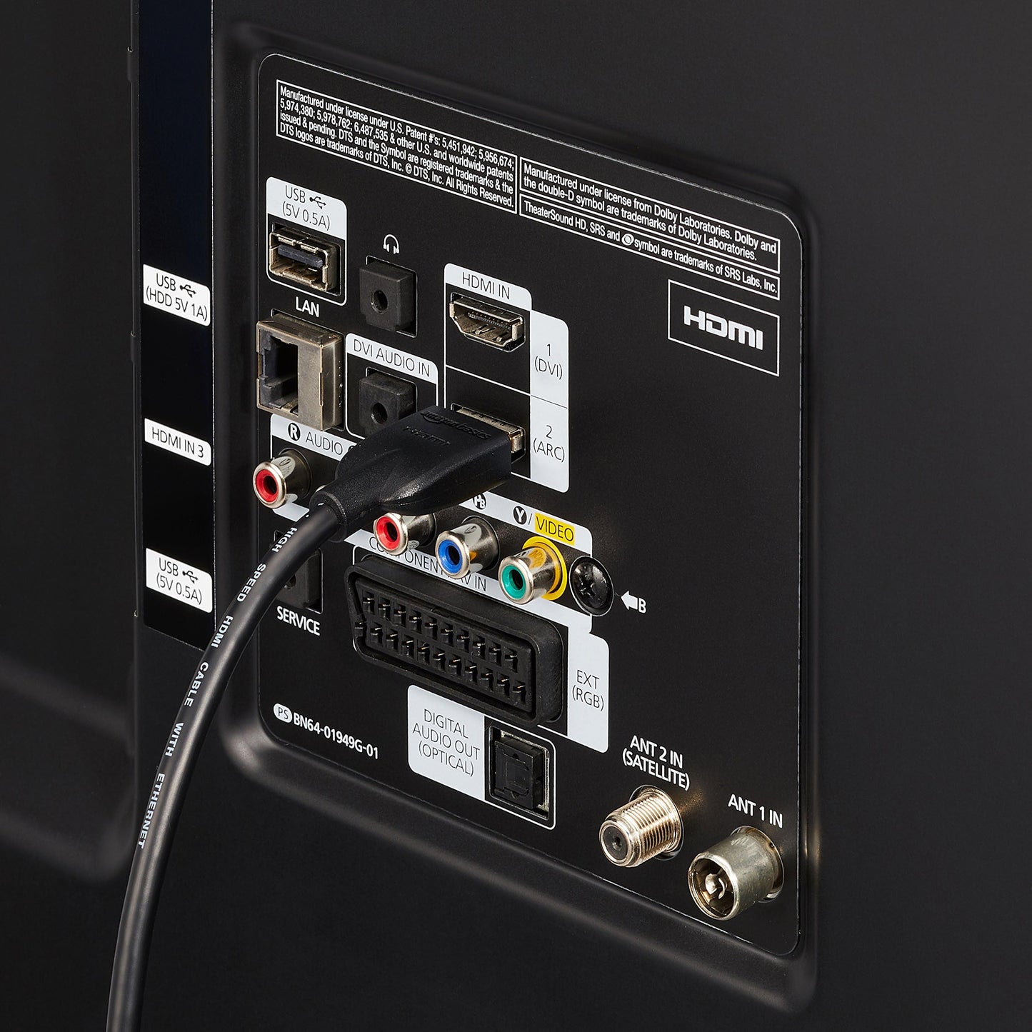 Amazon Basics HDMI Cable, 3-Pack, 10ft, 4K@60Hz, High-Speed 4K HDMI 2.0 Cord (18Gbps), 2160p, 48 bit, Compatible with TV/PS5/Xbox/Roku, Black