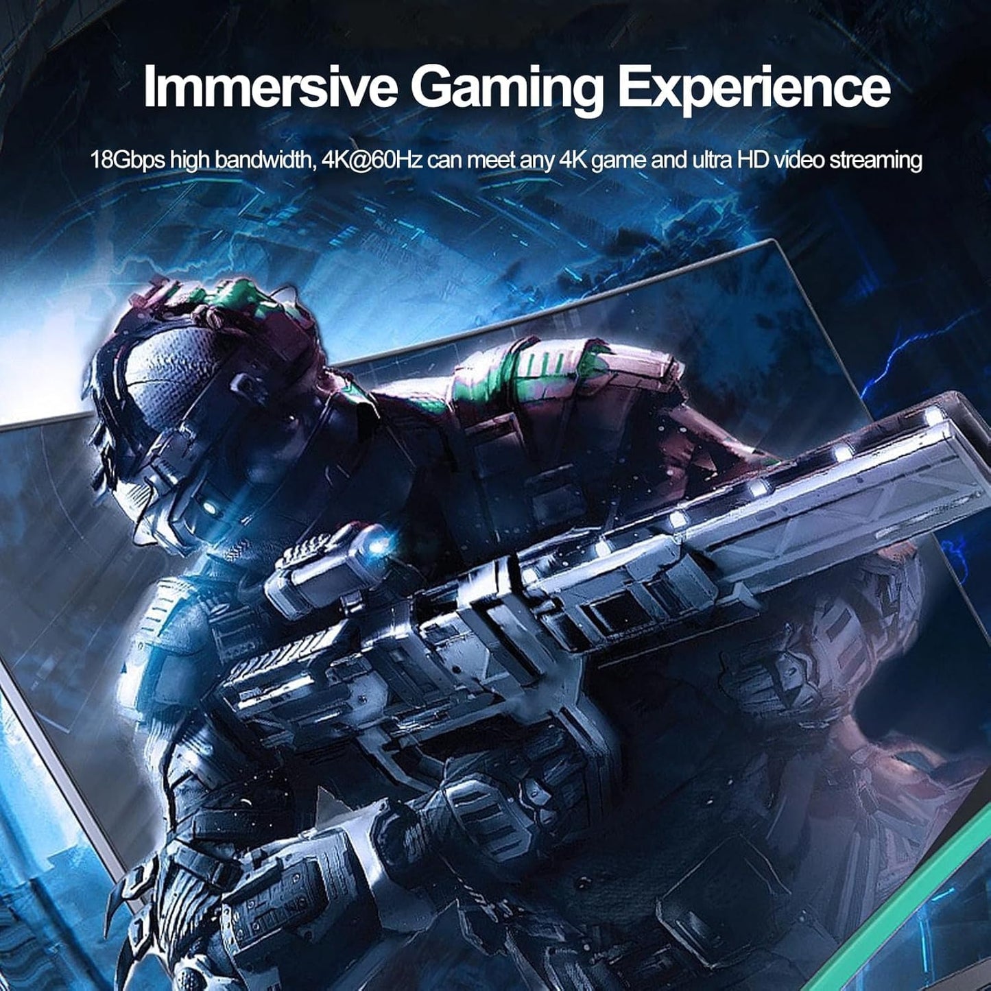 6.6FT HDMI Cable 5-Pack, Shielded 4K HDMI Cord, Gold-Plated HDMI to HDMI Cable 120Hz ARC&CL3 Rated, HDCP 2.2, 3D HDR| for Docking Station, PC,Monitor, Switch, Splitter, PS5, PS4, Xbox, TV, Soundbar