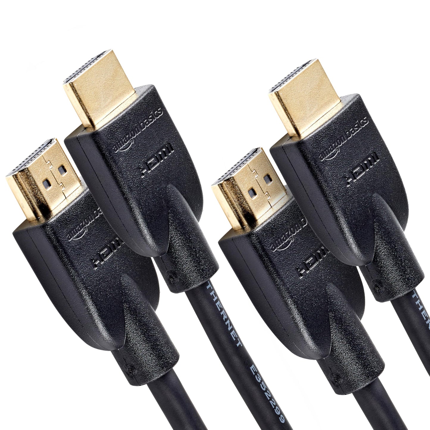 Amazon Basics HDMI Cable, 3-Pack, 10ft, 4K@60Hz, High-Speed 4K HDMI 2.0 Cord (18Gbps), 2160p, 48 bit, Compatible with TV/PS5/Xbox/Roku, Black